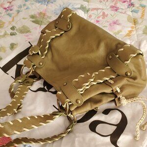 Kooba Sienna Whipstitch Leather Handbag, Moss Green